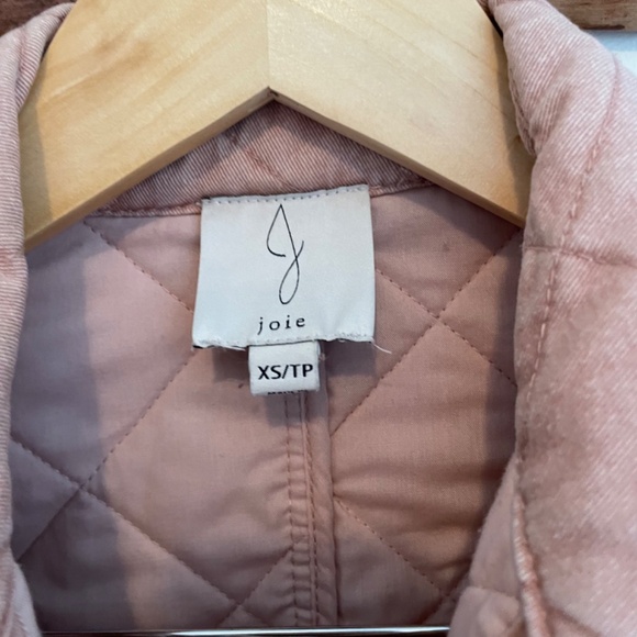 Joie | Quilted 100% Cotton Fall Barn Jacket Field Chore Coat Pastel Pink - Picture 6 of 11